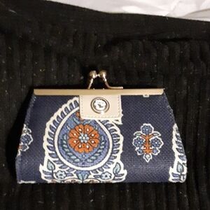 SPartina 449 Elegant Blue Patterned Women's Clutch Wallet